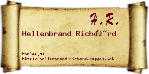 Hellenbrand Richárd névjegykártya