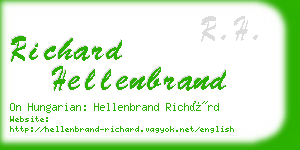 richard hellenbrand business card